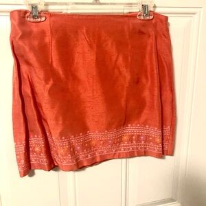 Vibrant Coral Mini Skirt
